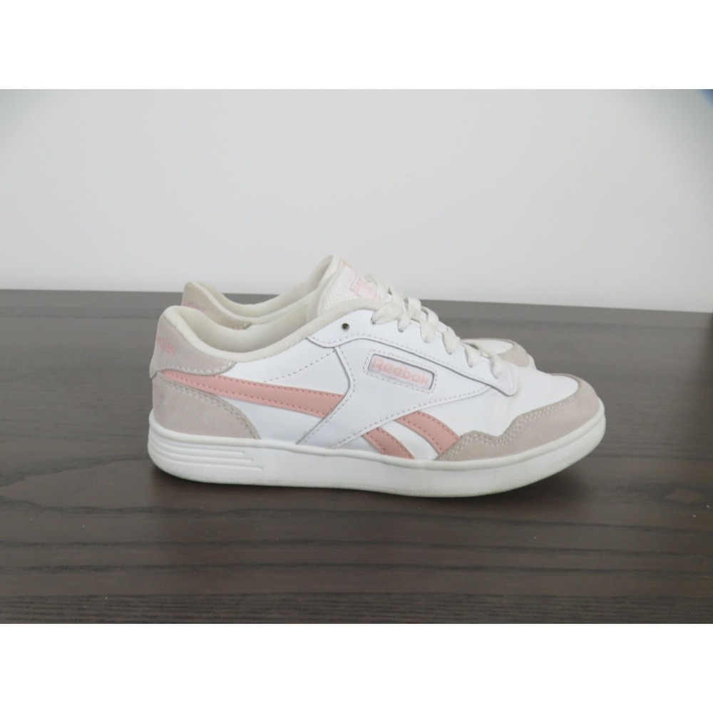 Reebok Court Advance Womens 7 Shoes White Pink Walking Sneakers Gym Comfort